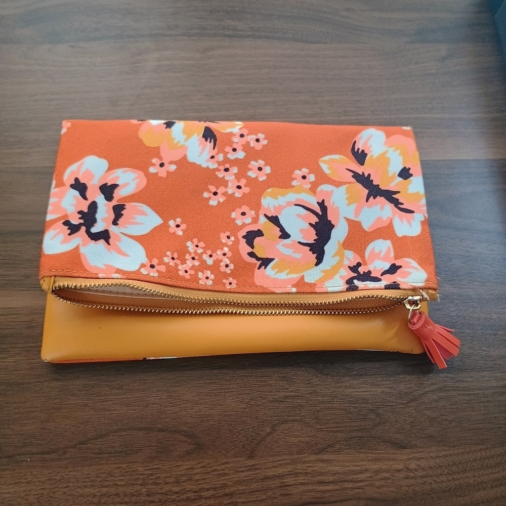 Rachel Pally Orange Floral Clutch